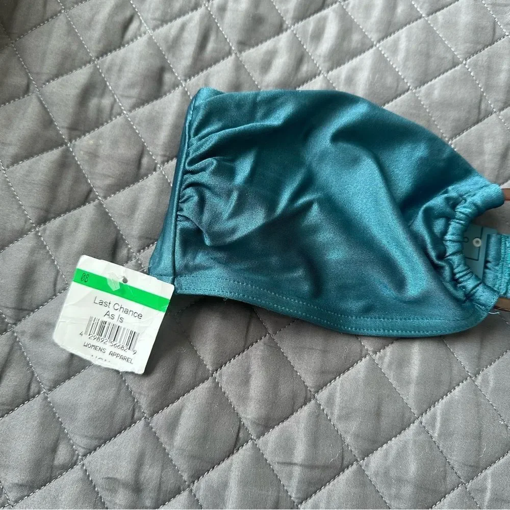 Zimmermann Cassia Ring Bandeau Bikini Top in Teal Size 2